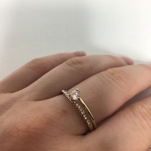 🦋Faux gold diamond ring